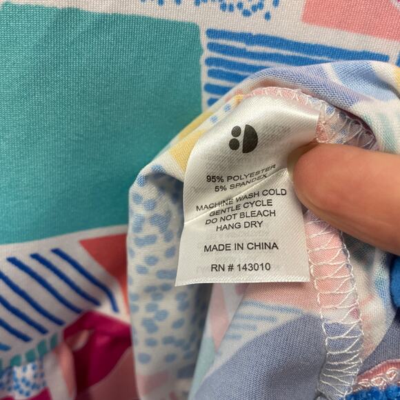 Dot Dot Smile Girls Geometric Print Flapper Dress Pom-Pom Trim Size 7 - Picture 3 of 4